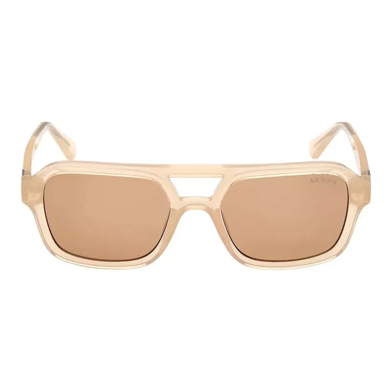 GUESS Plastic Square Sunglasses Unisex Beige-1