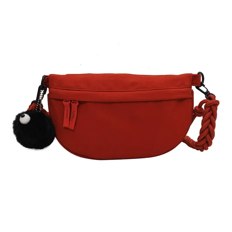 Duoluplo Doron Paul Nylon Fabric Sling Bag Regular Unisex Red/Black/Gray-3