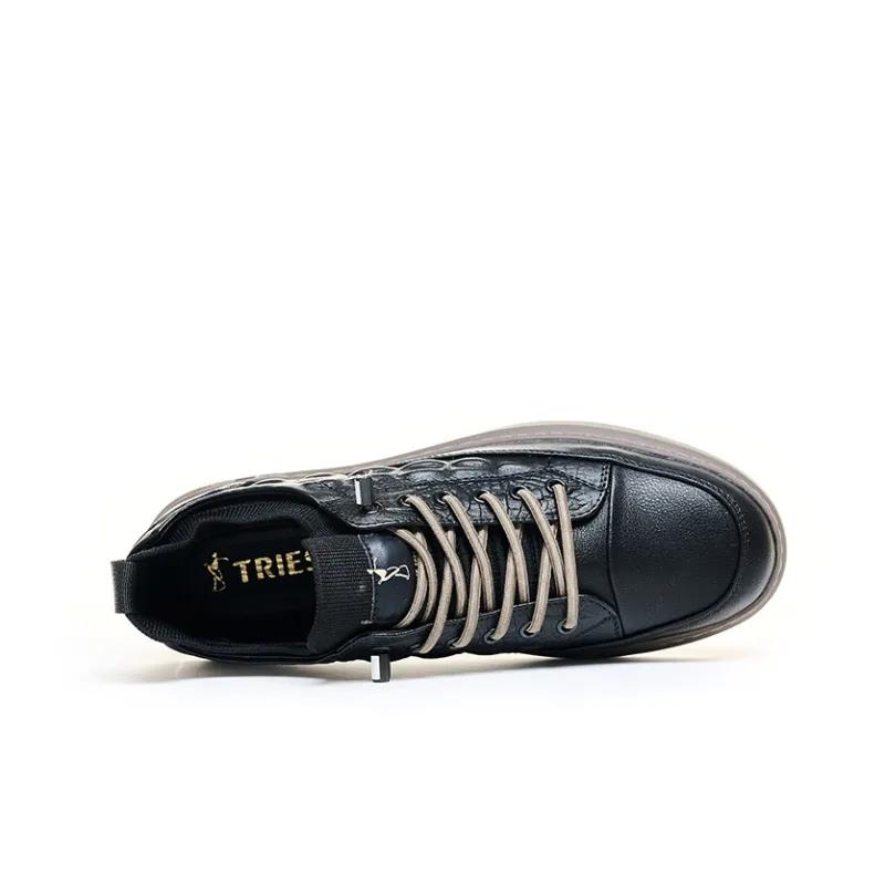 Wit Low Top Skateboard Shoes Men's Black-3