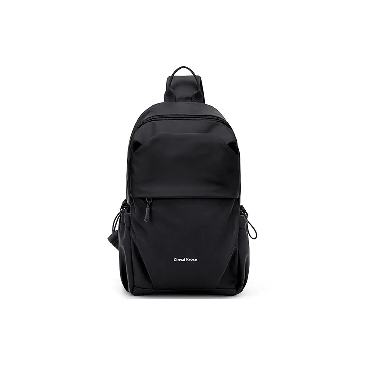 CinvaiKrose Nylon Fabric Sling Bag Men's Black-1
