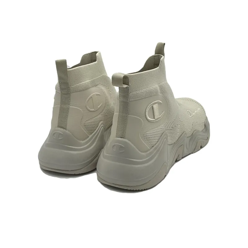 Champion Hyper C Raw Cushioning Wear Resistant High Top Casual Shoes Men's Beige-4
