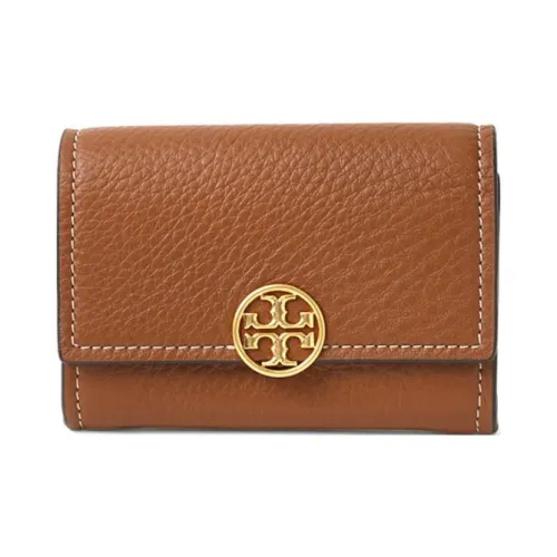 TORY BURCH Miller Grain Leather Wallet Mini Women's Light Amber