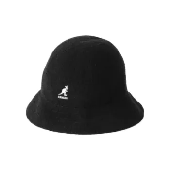 KANGOL Acrylic Fiber Modacrylic Nylon Bucket Hats Unisex Black