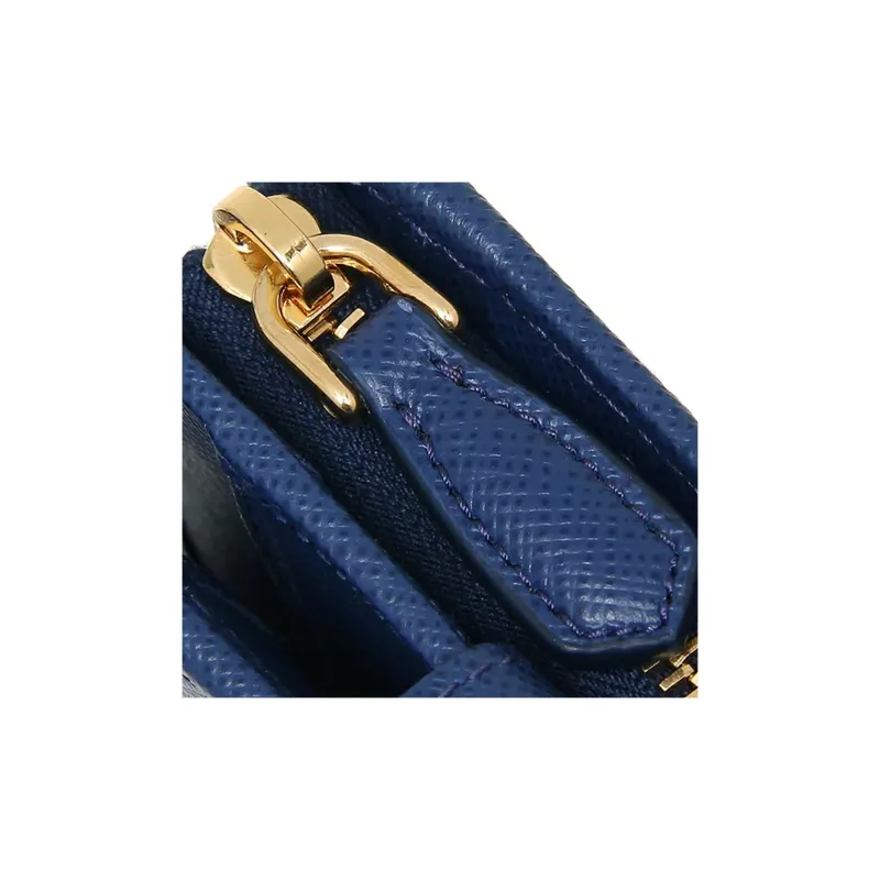 PRADA Leather Wallet Women's Blue-7