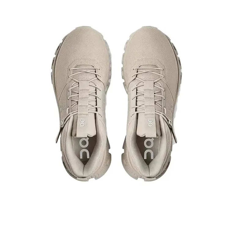 On Cloud Hi Abrasion Resistant Low Top Running Shoes Women's Beige-2