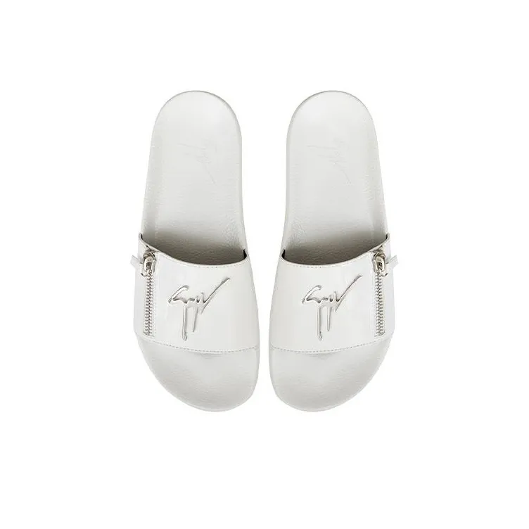 Giuseppe Zanotti/GZ Brett Slide Slippers Men's White-4