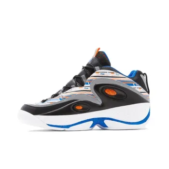 FILA Grant Hill 3 Slip Resistant Breathable Lightweight Low Top Casual Shoes Men's Orange Blue
