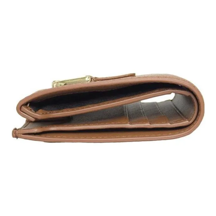 Furla Leather Wallet Women's Cognac White Blue-3