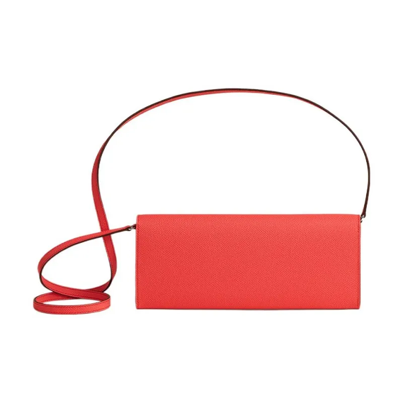 HERMES Chaine D'Ancre To Go Epsom Leather Wallets Shoulder Bag Crossbody Bag Regular Women's 0E Rose Texas Pink-1
