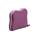 Coachtopia Litchi Grain Leather Wallet Women's Lilac Berry