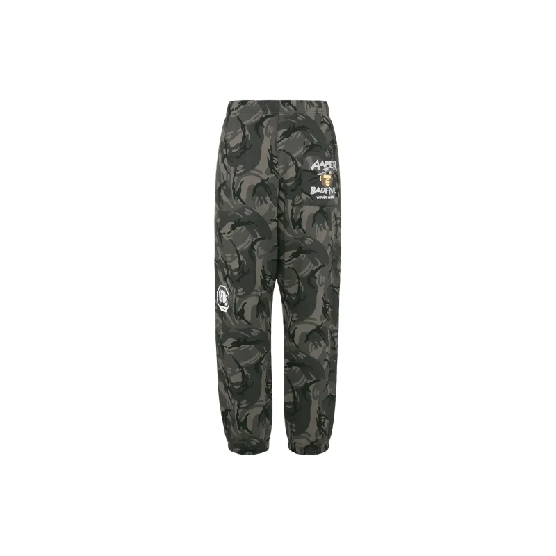 LiNing Knitted Sports Pants Men's Black Camouflage-1