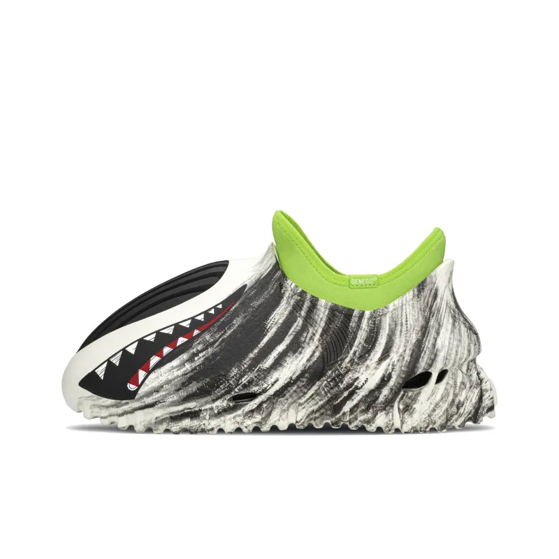 GENEGG Anti Slip Wear Resistant Low Top Casual Shoes Unisex White Green Black-0