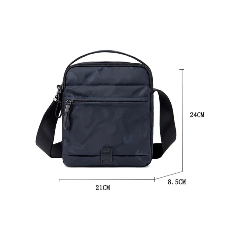 BJIAX Nylon Crossbody Handbag Shoulder Bag Regular Men's Black/Blue Camouflage-6
