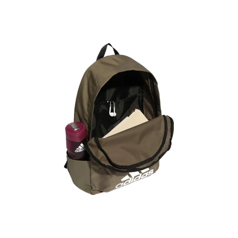 Adidas Recycled Polyester Backpack Unisex Strata Olive Green & White-3