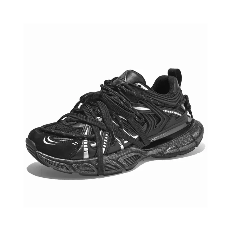 Masongarments Cage Series Abrasion Resistant, Breathable, Lightweight, Height Increasing Low Top Chunky Sneakers Unisex-1