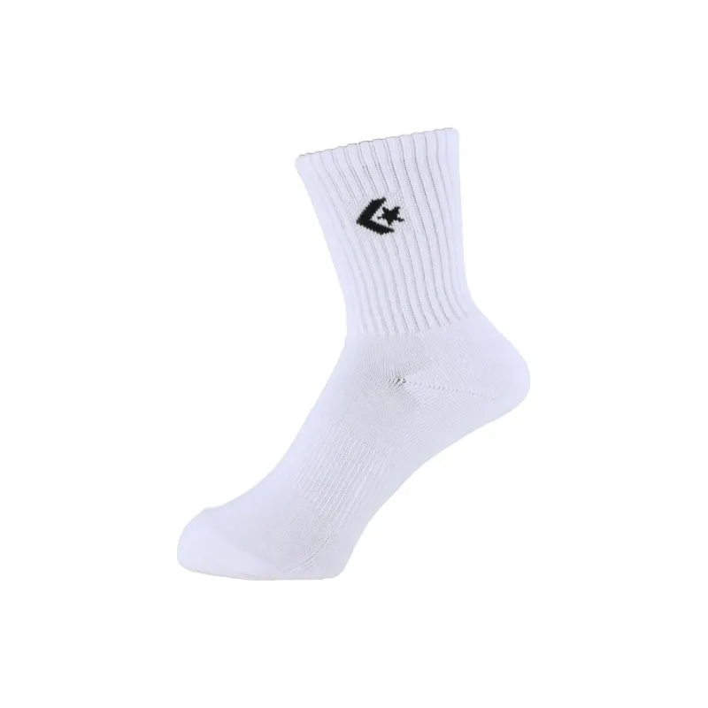 Converse Mid-Calf Socks Unisex 1 Pack White-2