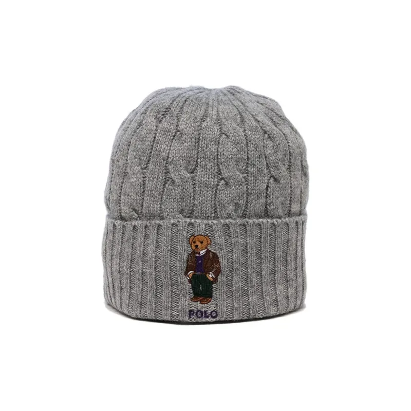 Polo Ralph Lauren Wool Cashmere Beanies Unisex Gray-3