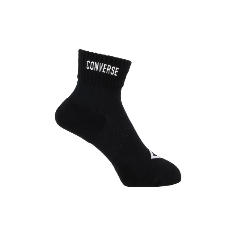 Converse Mid-Calf Socks Unisex 1 Pack Black White-3