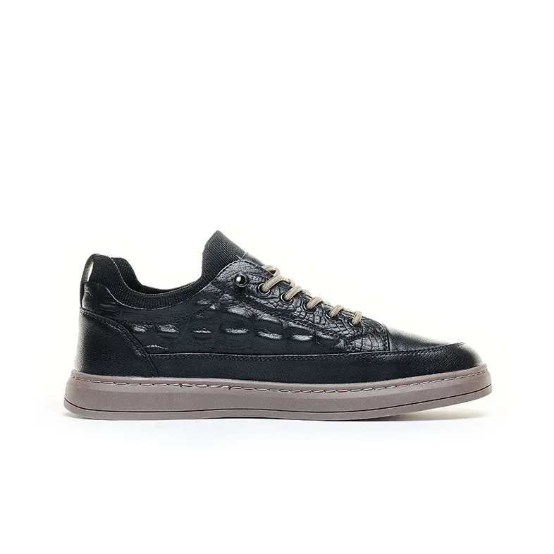 Wit Low Top Skateboard Shoes Men's Black-1