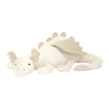 JELLYCAT Mythical Animal Collection Snow Dragon Extra Large Dolls Plush Doll 30cm Height 114cm Length