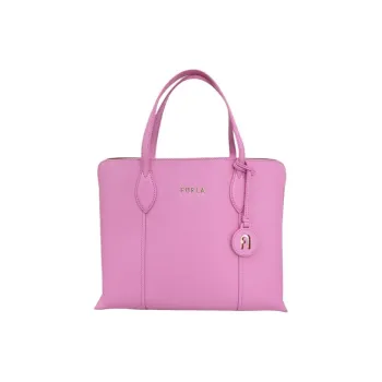 Furla Vittoria Leather Tote Bag, Shopping Bag, Handbag Medium Size Women's Pink
