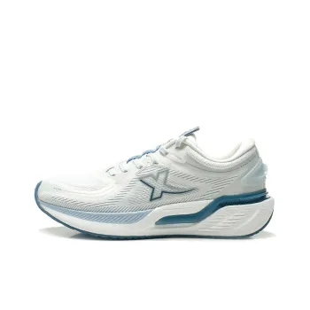 XTEP Cushioned Wear Resistant Breathable Professional Running Shoes Men's Sail White/Evening Dusty Blue