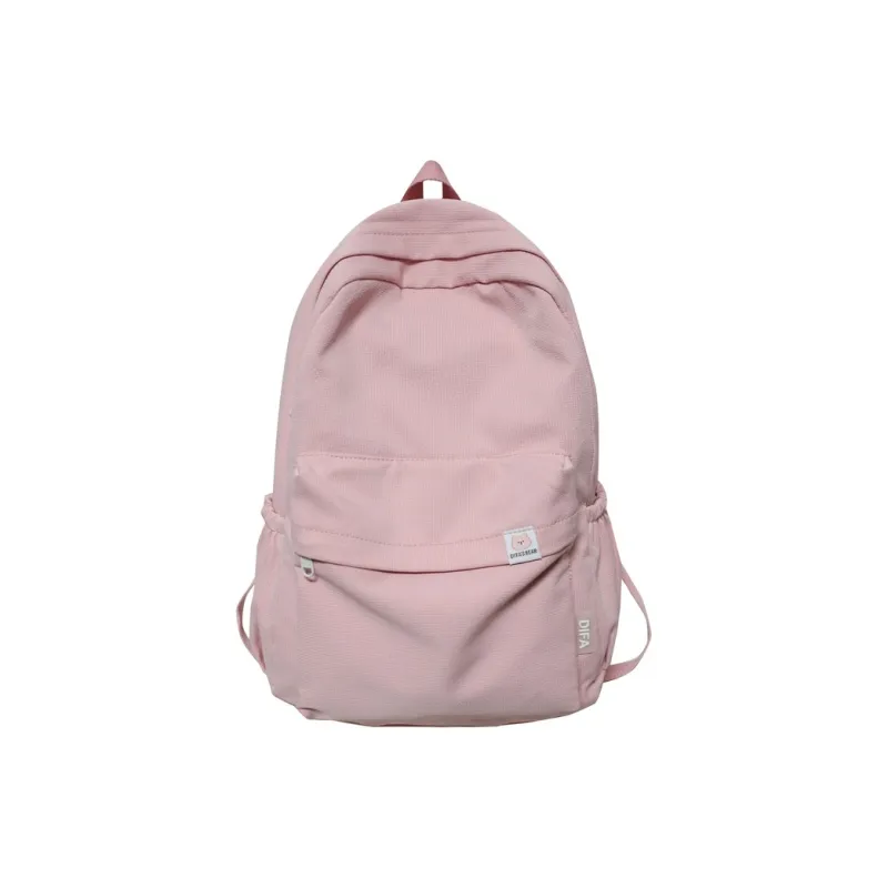 Cwatcun Cotton Backpacks Backpack Regular Unisex Black/Blue/Yellow/White/Purple/Green/Pink-8
