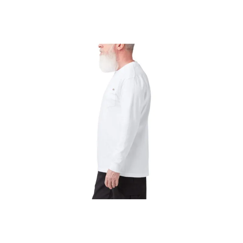 Dickies Heavyweight Long Sleeve Pocket T Shirt T Shirt Men's White-2