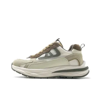Ancient Finches Slip Resistant Low Top Chunky Sneakers Unisex White Green