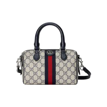 GUCCI Ophidia GG Supreme Canvas With Leather Shoulder Bag Crossbody Bag Handbag Mini Women's Beige & Blue
