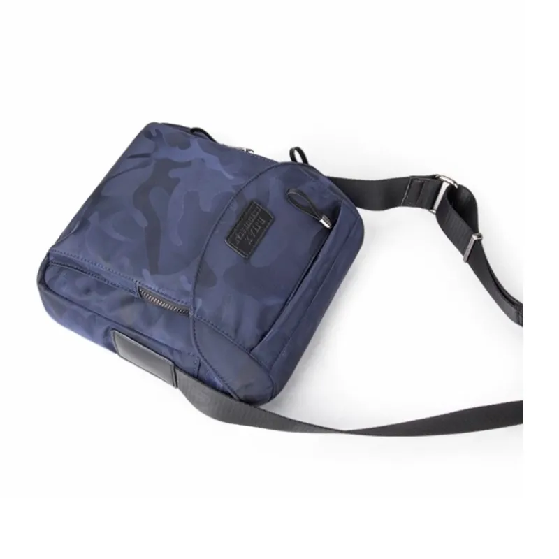 BJIAX Nylon Backpack Crossbody Bag Shoulder Bag Men's Black Camouflage/Blue Camouflage-13