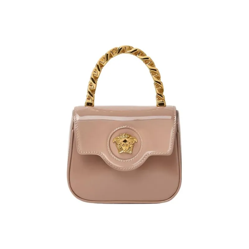 VERSACE La Medusa Cow Leather Shoulder Bag Crossbody Bag Handbag Mini Women's Brown-0