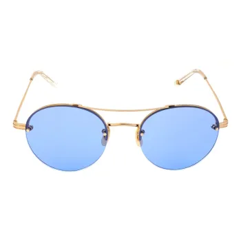 GARRETT LEIGHT Metal Aviator Sunglasses Women's Gold