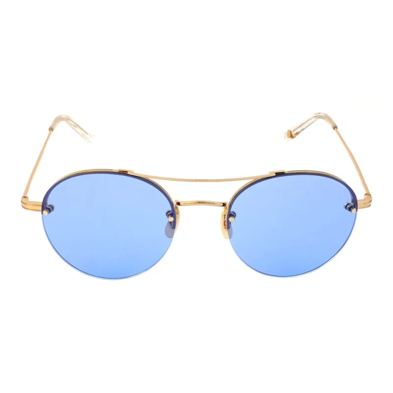 GARRETT LEIGHT Metal Aviator Sunglasses Women's Gold-0