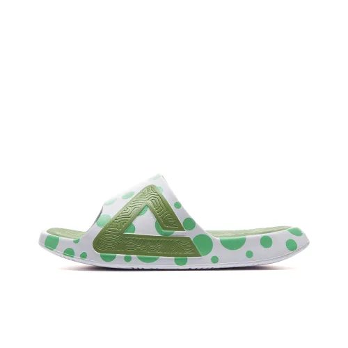 PEAK Guochuang Series Slide Slippers Men All White Emerald Green