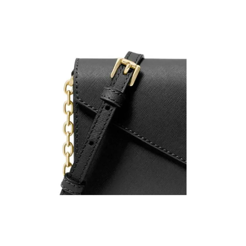 MICHAEL KORS Jet Set Travel Leather Envelope Bag Shoulder Bag Crossbody Bag Small Size Women's Black-2