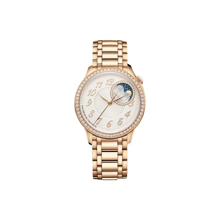 VACHERON CONSTANTIN Automatic Mechanical Movement Women's Watch Watch 37mm White Dial 18K Rose Gold Watch Case-0
