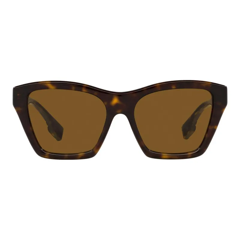 Burberry Acetate Irregular Shape Sunglasses Women's Tortoiseshell-1