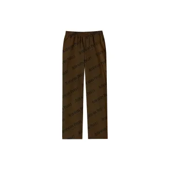 Travis Scott Cj X Audemars Piguet Logo Silk Pajama Pants Brown