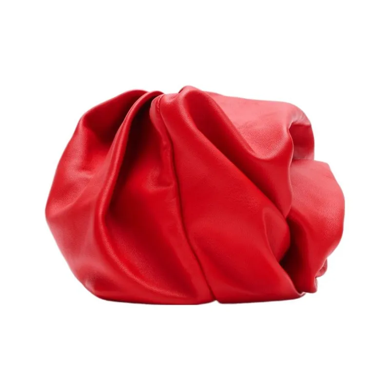 Burberry Lambskin Clutch Women's Mailbox Red-1