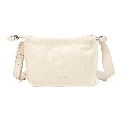 MEXICAN Polyurethane Crossbody Bag Regular Women's Ecru/Black