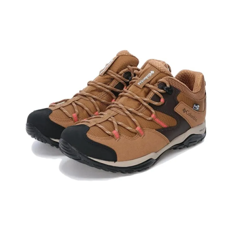 Columbia Shock absorbing And Waterproof Low Top Outdoor Shoes Women's Brown Black-1