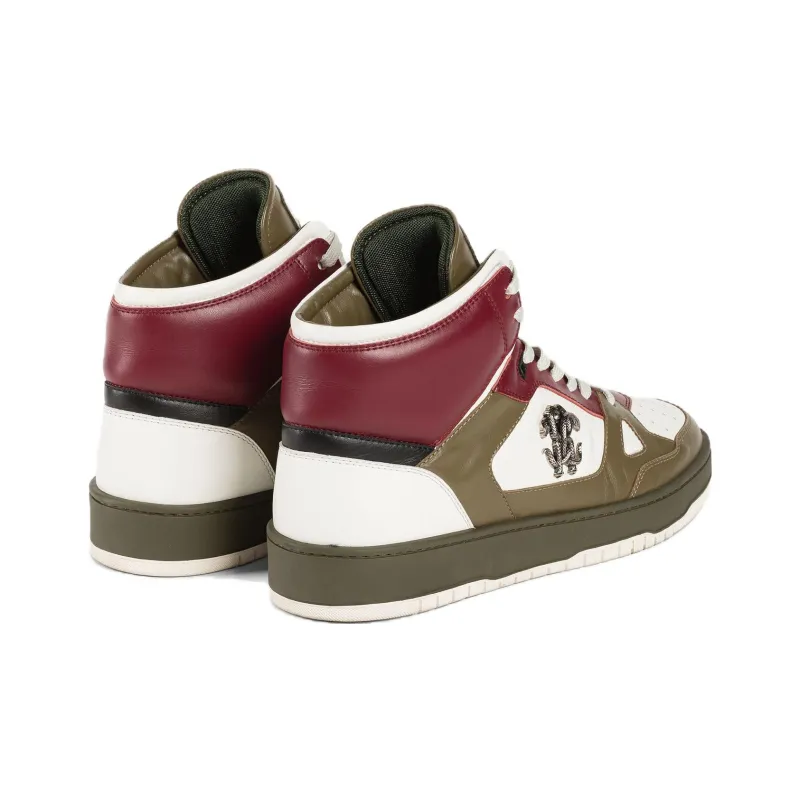 Roberto Cavalli Skateboard Shoes Men's Green-3