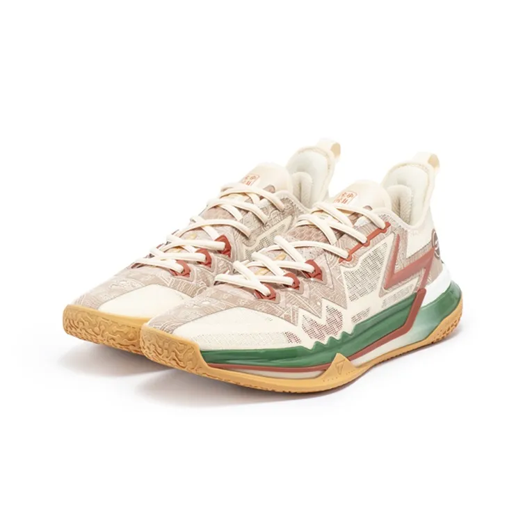 361° Big 3 Future Basketball Shoes Men Low Top Parchment-2