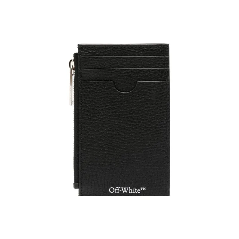 OFF WHITE Diag Zipped Card Case Black-6
