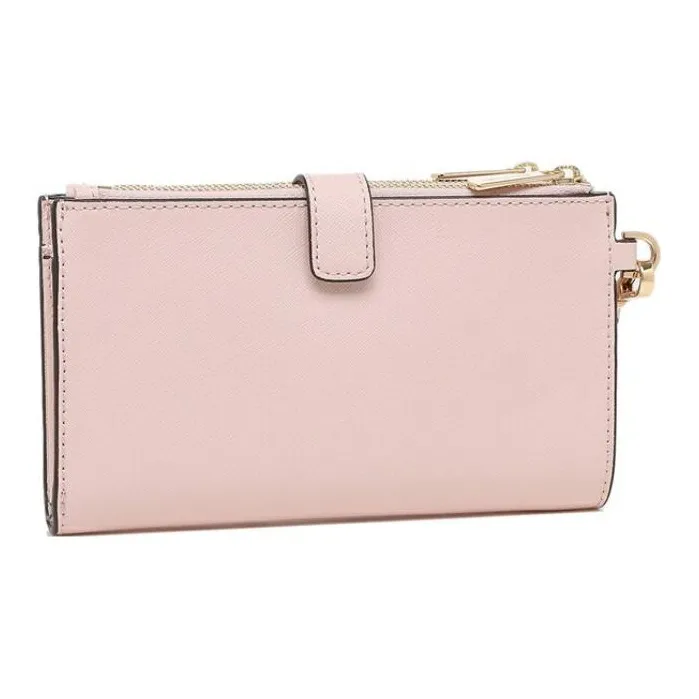 MICHAEL KORS Jet Set Saffiano Leather Wallet Large Size Women's Pink-2