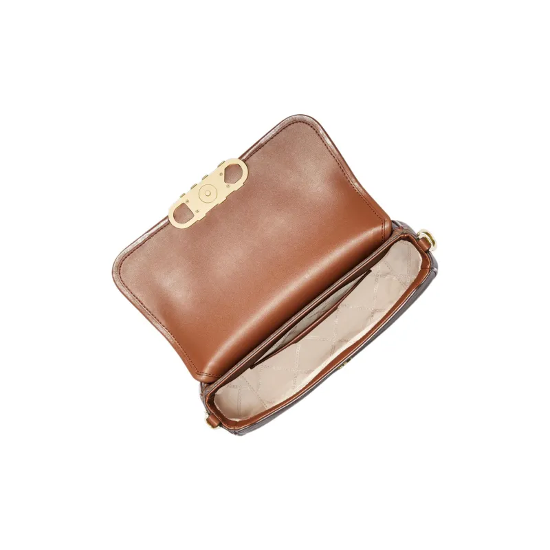 MICHAEL KORS PARKER Artificial Leather Shoulder Bag Handbag Shoulder Bag Medium Size Women's Brown & Acorn Brown-2