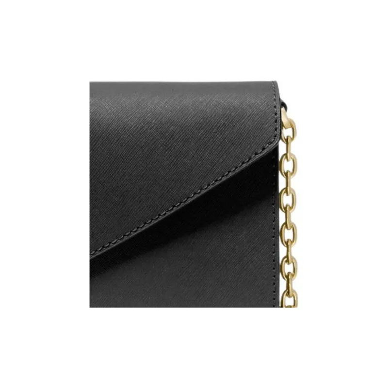 MICHAEL KORS Jet Set Travel Leather Envelope Bag Shoulder Bag Crossbody Bag Small Size Women's Black-3