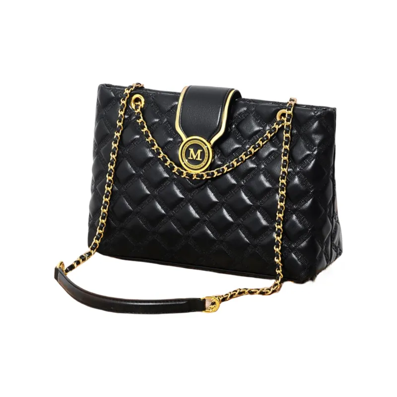 Versman PU Shopping Bag Tote Bag Shoulder Bag Crossbody Bag Regular Women's Classic Black-5