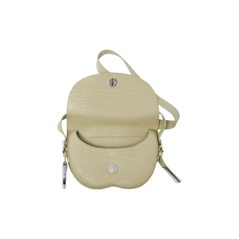 Burberry Grain Calfskin Shoulder Bag, Crossbody Bag Women's Hunter Beige-4